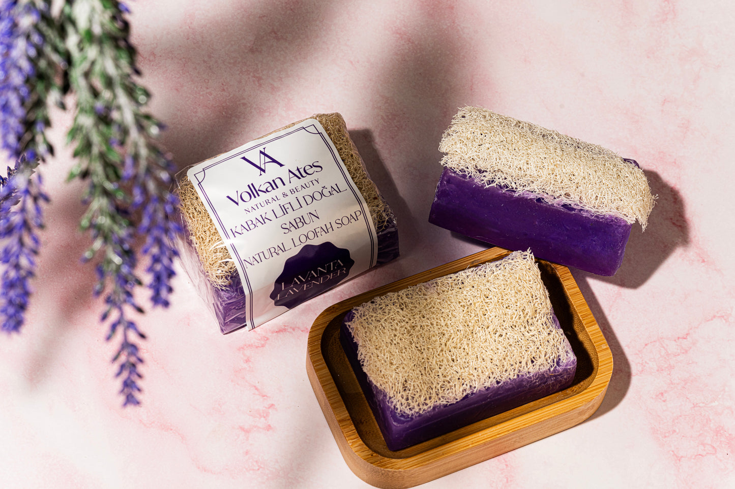 NATURAL LAVENDER LOOFAH SOAP 130 GRAM