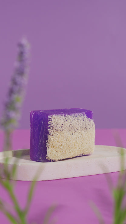 NATURAL LAVENDER LOOFAH SOAP 130 GRAM